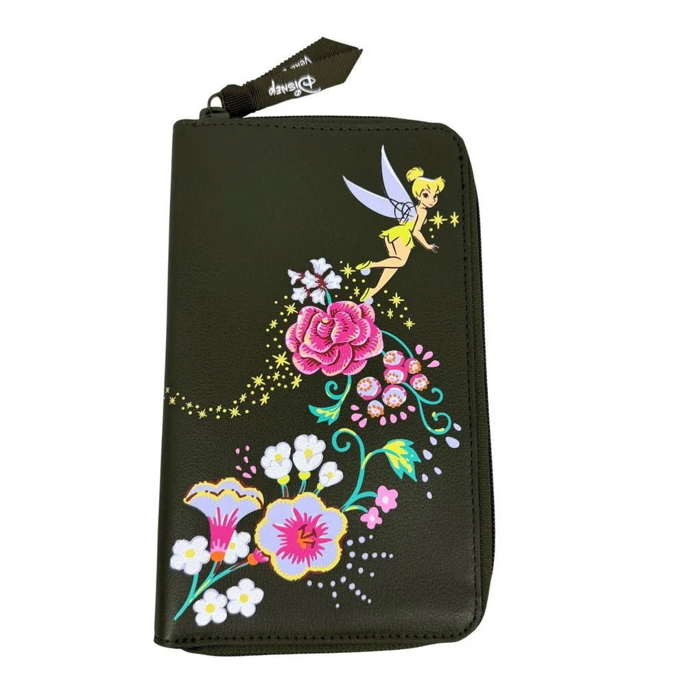 Vera Bradley Disney100 Peter Pan Tinker Bell Collection Deluxe Travel Wallet